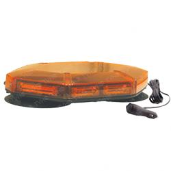 MINI BAR - AMBER LED/AMBER LENS - 12V - VACCUM MAG MOUNT - AMB DOME - AMB/AMB LEDS - POLYCARBONATE BASE